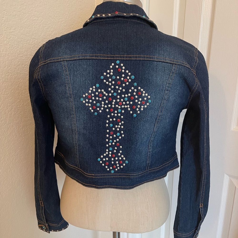 Women’s Studded Jean Jacket - M